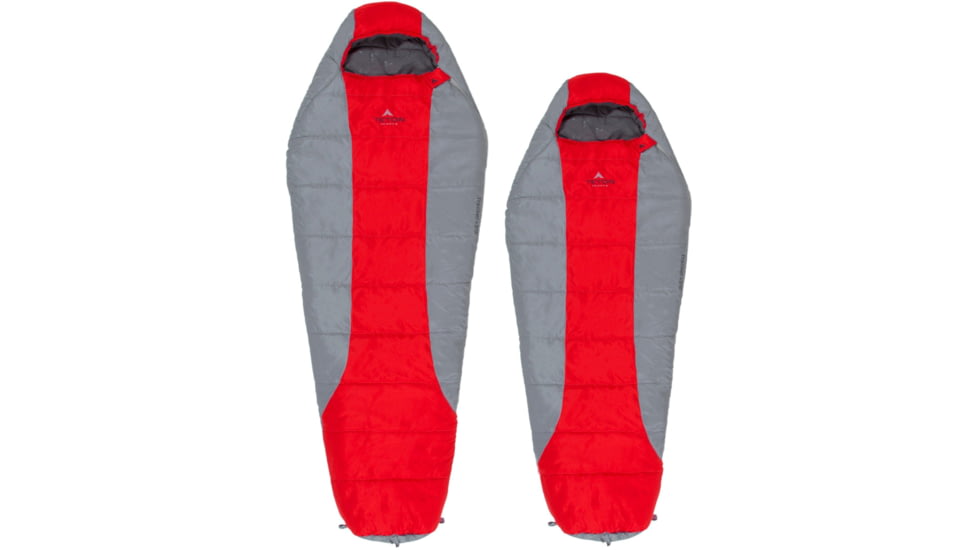 TETON Sports Tracker 5 F Mummy Sleeping Bag, 75x30x20, Red/Grey, 1171