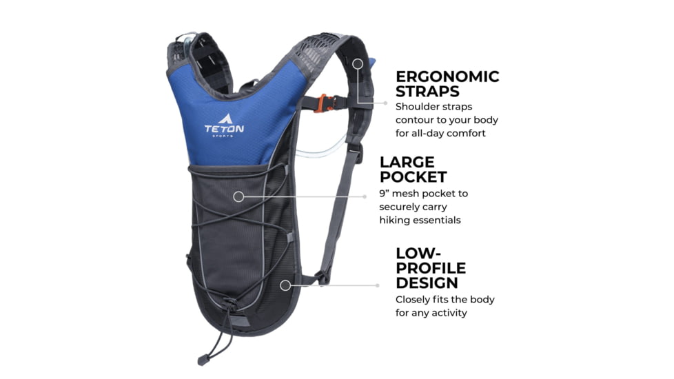 TETON Sports TrailRunner 2L Hydration Pack, Riverside, 2100SCRS