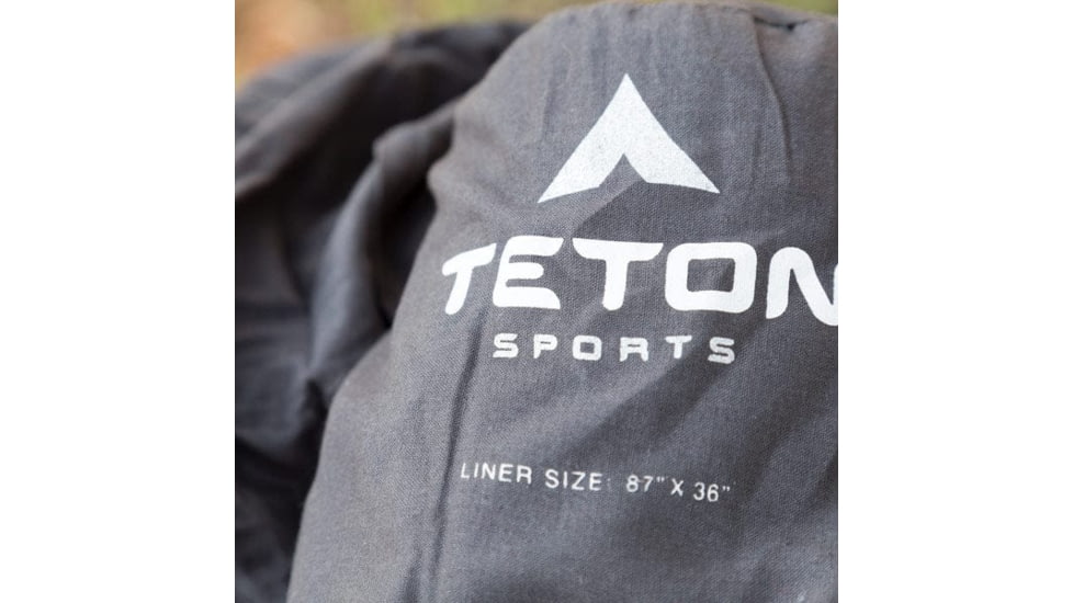 TETON Sports XL Sleeping Bag Liner in Cotton, Grey, Extra Large, 179C