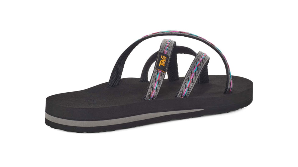 Teva Olowahu Flip Flops - Womens, Felicitas Black, 5, 6840-FBLCK-05
