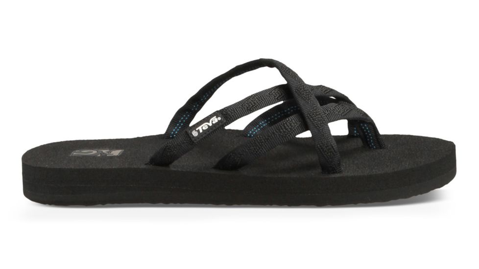 Teva Olowahu Flip Flops - Womens, Mix B Black On Black, 7 US, 6840B-MBOB-07