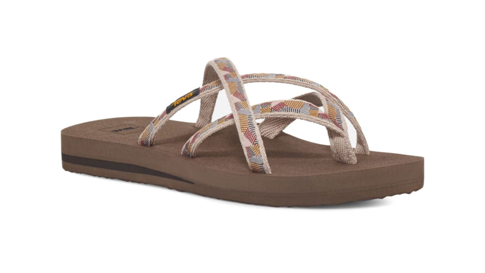 Teva Olowahu Flip Flops - Womens, Waterfall Antique Gold, 5, 6840-WAGL-05
