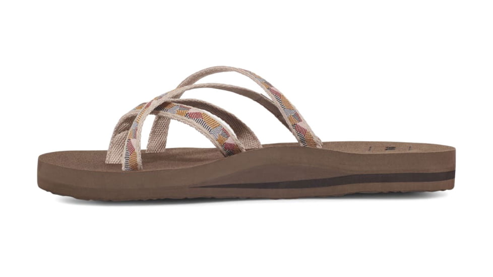 Teva Olowahu Flip Flops - Womens, Waterfall Antique Gold, 5, 6840-WAGL-05