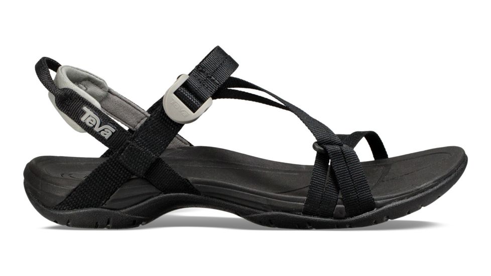 Teva Sirra Womens Sandals, Black, 5 US, 1019240-BLK-5