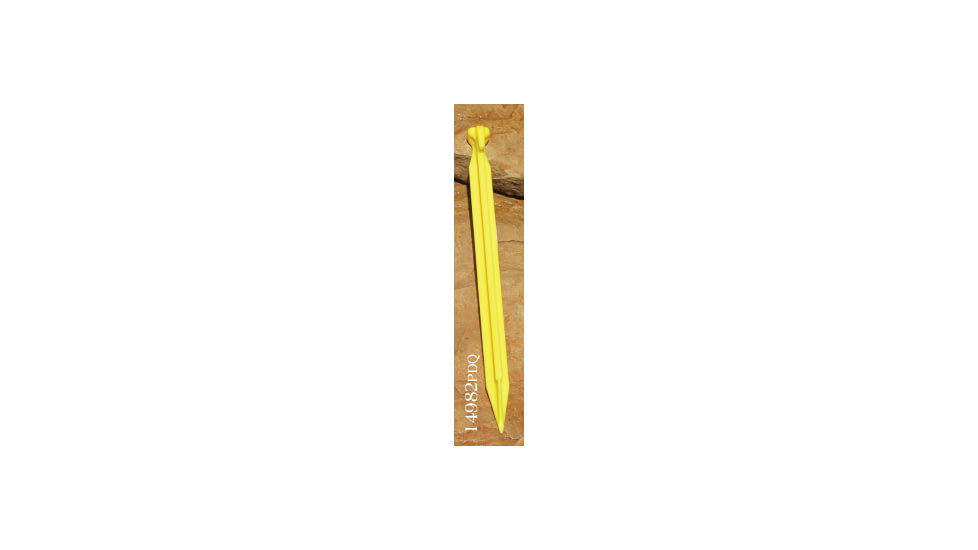 Texsport Plastic Tent Stake, 12in, Each, Yellow, 14982PDQ