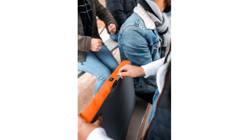 THAW Rechargeable Heated Seat Pad, Grey/Orange, THA-BOD-0015