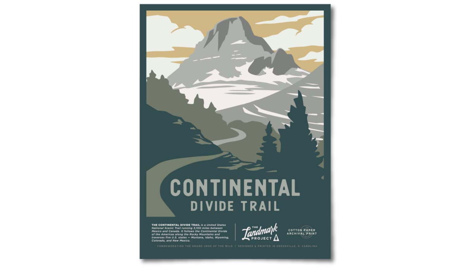 The Landmark Project Continental Divide Trail Posters, cont-divide-trail-poster