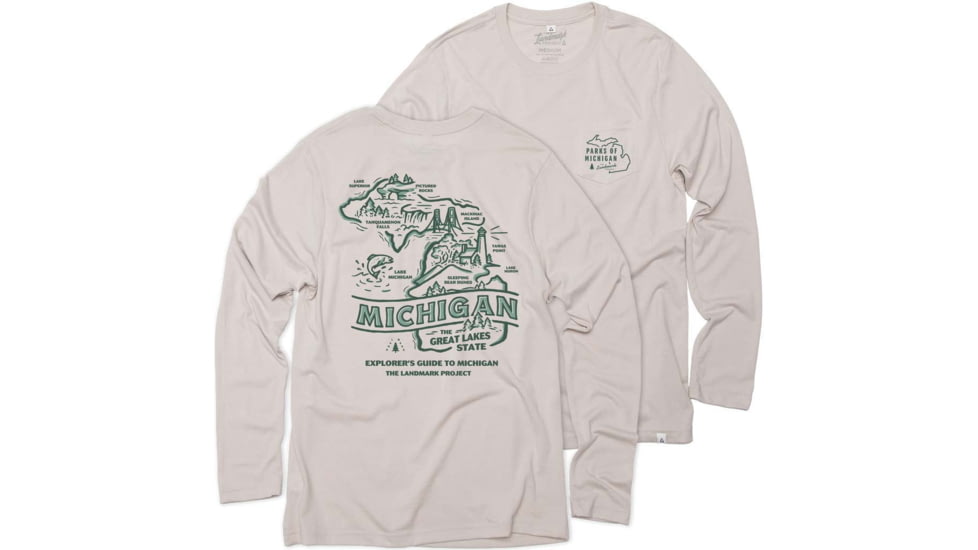The Landmark Project Explore Michigan Pocket Tee, Long Sleeve, explore-michigan-ls-tee