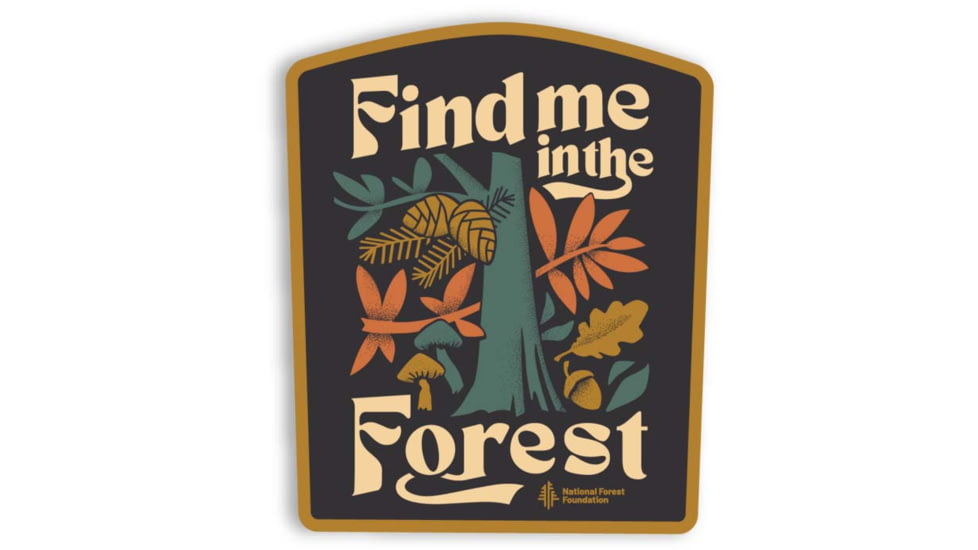 The Landmark Project Find Me in the Forest Stickers, findmeinthefrtsticker