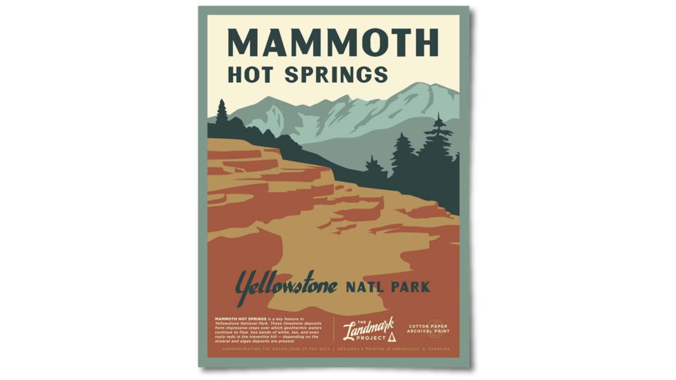 The Landmark Project Mammoth Hot Springs Posters, mammoth-hot-springs-poster