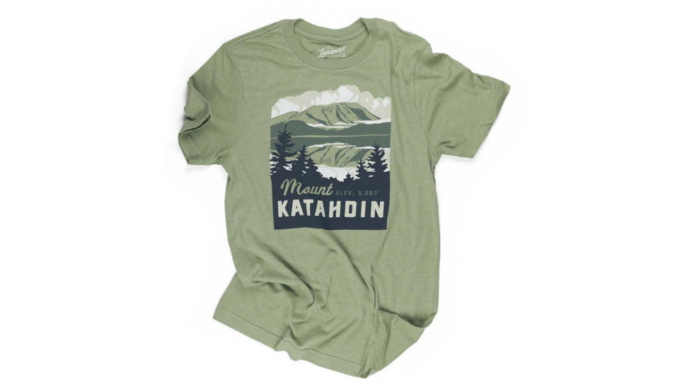 The Landmark Project Mount Katahdin Tee, Short Sleeve, mount-katahdin