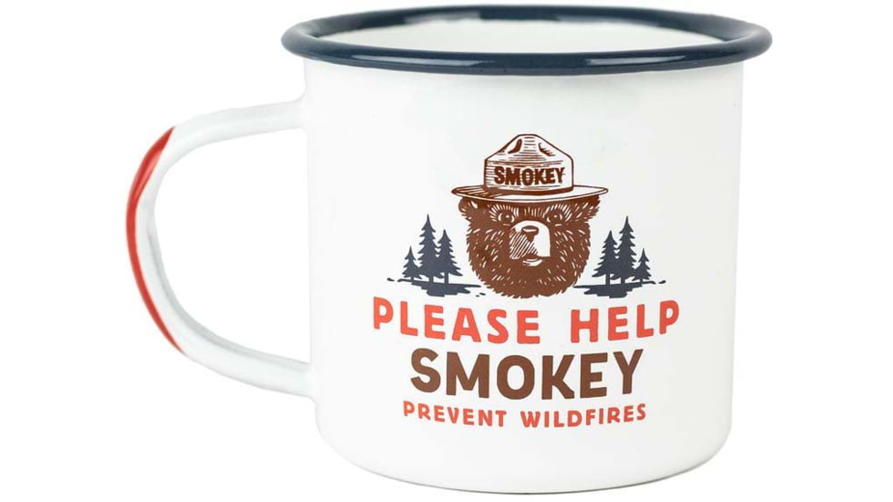 The Landmark Project Smokey Bear Enamelware Mugs, enamelware-mug-smokey-bear