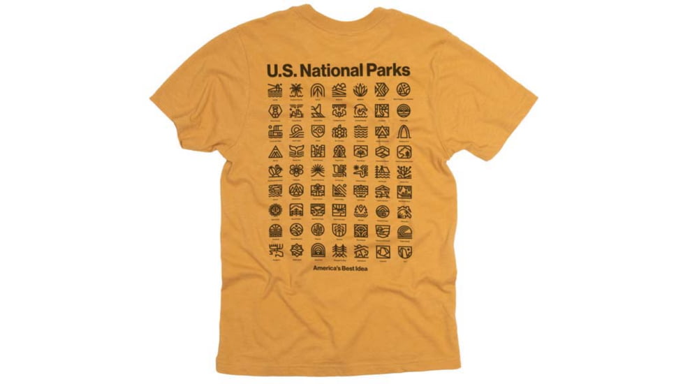 The Landmark Project U.S. National Parks Pocket Tee, Short Sleeve, usnatparksunixssteewpkt