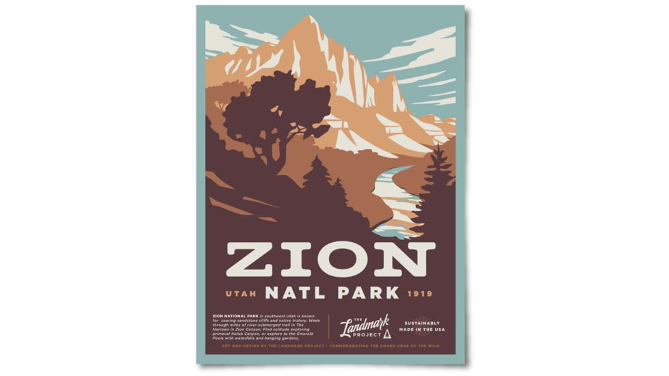 The Landmark Project Zion National Park Posters, zion-nat-park-post