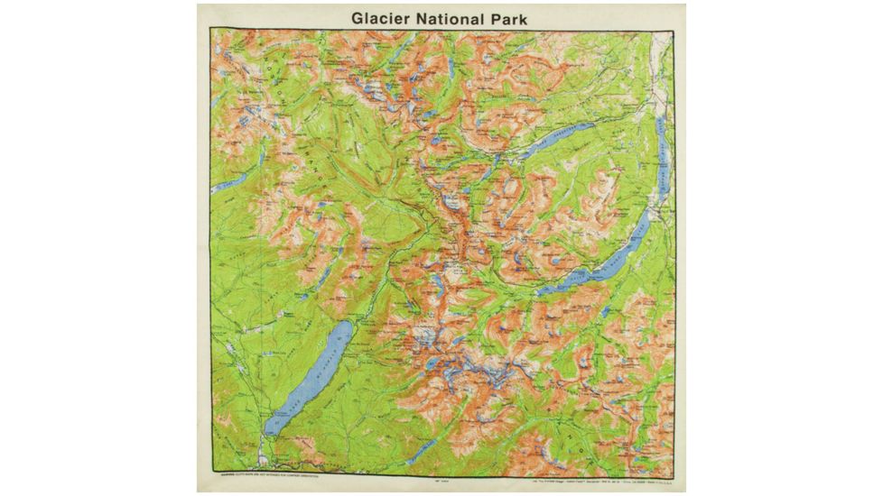 The Printed Image Glacier National Park Topo Ban 522