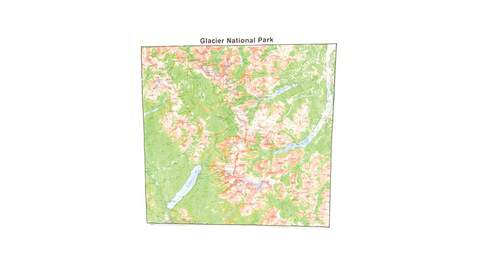 The Printed Image Glacier National Park Topo Ban 522