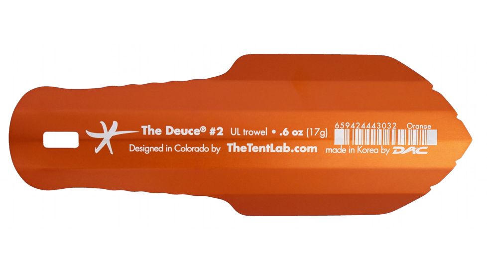 The TentLab The Deuce #2 UL Trowel, Orange, 2 D-O-3032