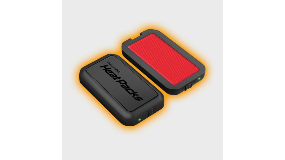 Heat Packs - Rechargeable Hand Warmers, One Pair w/2 USB Cords and Wall Charger, Black