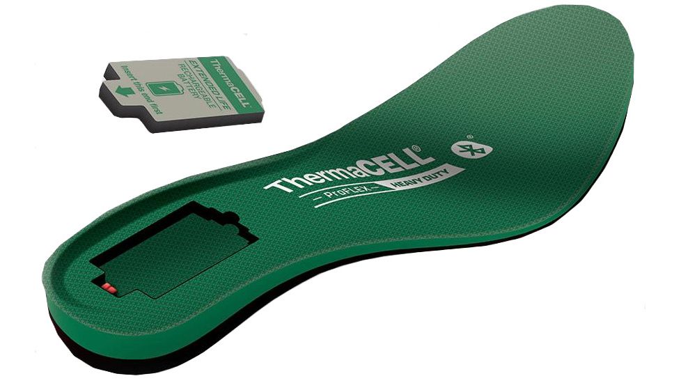 Thermacell ProFLEX Heavy Duty Heated Insoles-Green-9.5 - 11