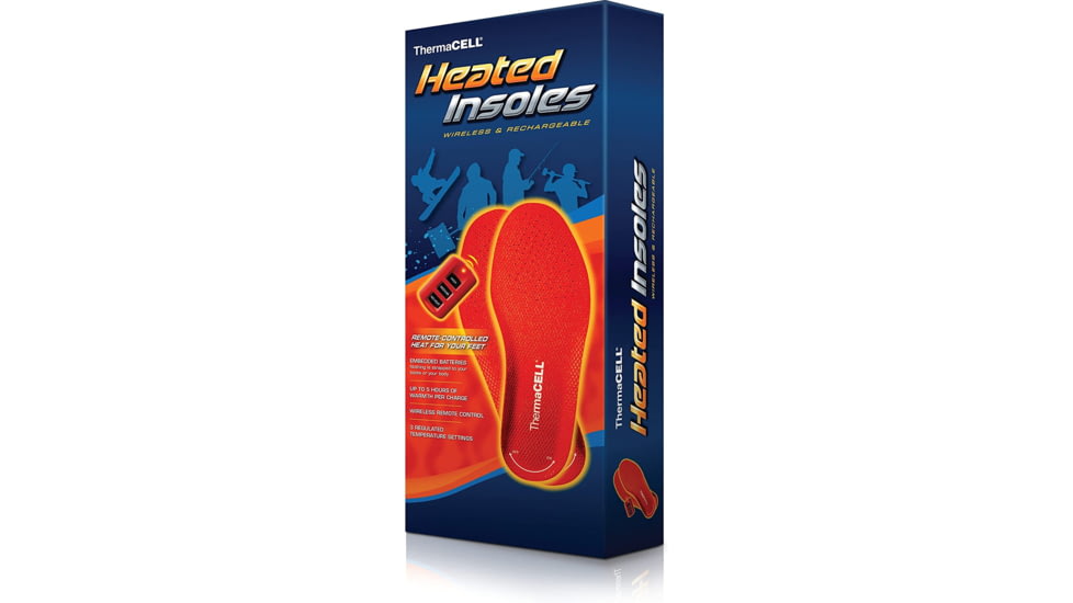 ThermaCELL Rechargeable Heated Insoles - Large - Mens 7.5-9/Womens 8.5-10, THS01L