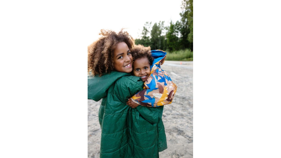 Therm-a-Rest Honcho Poncho - Kids, Green Print, 5-10 year, 13855