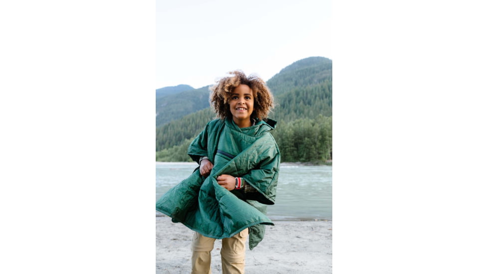 Therm-a-Rest Honcho Poncho - Kids, Green Print, 5-10 year, 13855