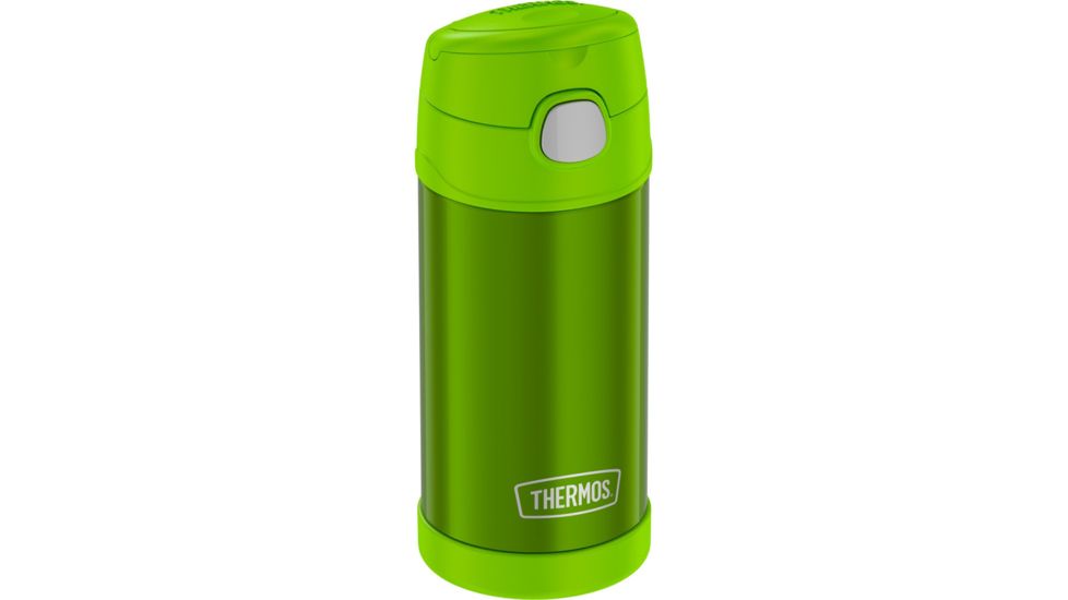 Thermos FUNtainer Stainless Steel Insulated Green Water Bottle w/Straw - 12oz 79458