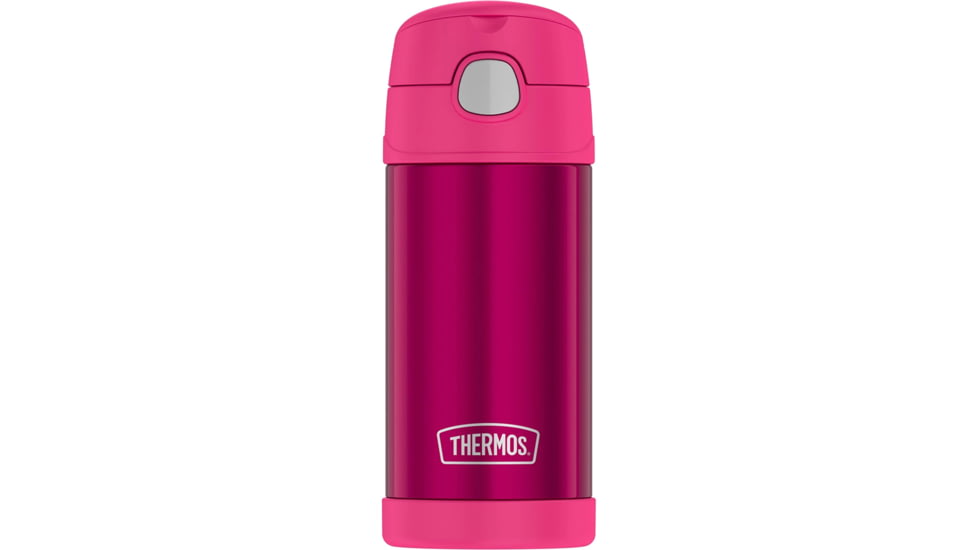 Thermos FUNtainer Stainless Steel Insulated Pink Water Bottle w/Straw - 12oz 79456