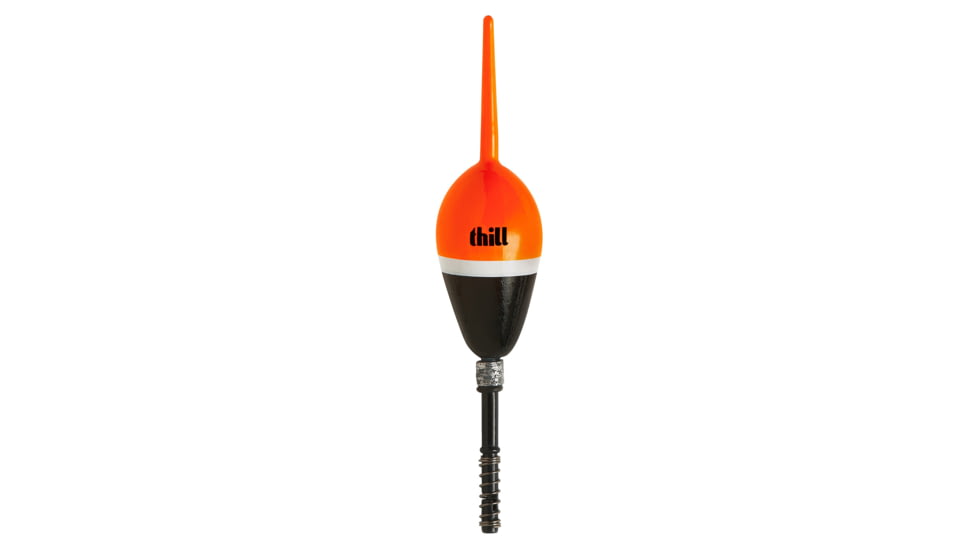 Thill Weighted Float w/UPC 1 1/8in Oval 5-1/2in Spring Black/Fluorescent Orange Top, UWF598