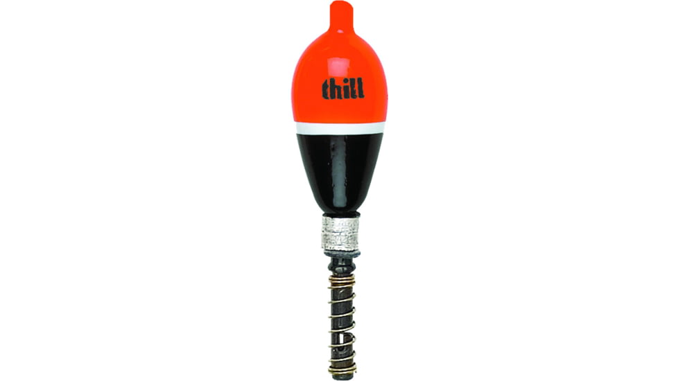 Thill Weighted Float w/UPC 3/4in Oval 5-1/2in Spring Black/Fluorescent Orange Top, UWF583
