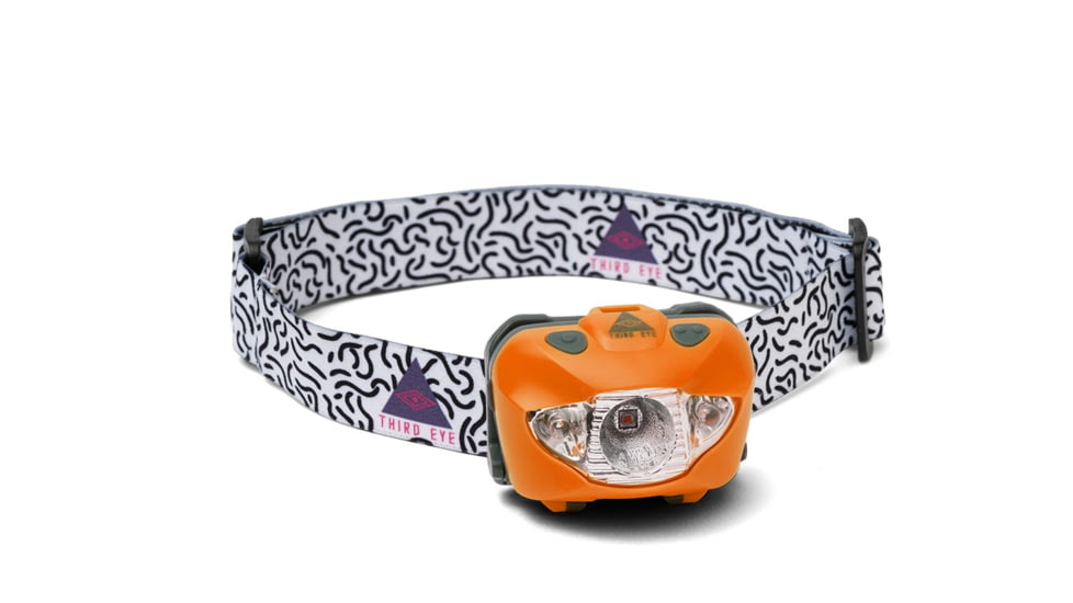 Third Eye Headlamps TE14 Headlamp. Orange Lamp, Lines, One Size, TE14.LIN.O