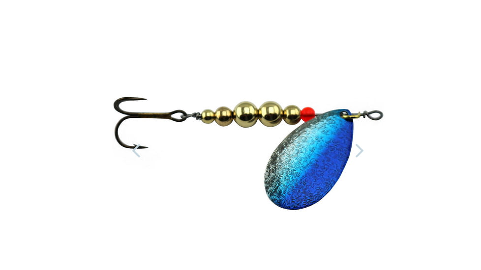 Thomas Fishing Lures Special Spinn In-Line Spinner, 1in, 1/10 oz, Nickel/Blue, S501SB