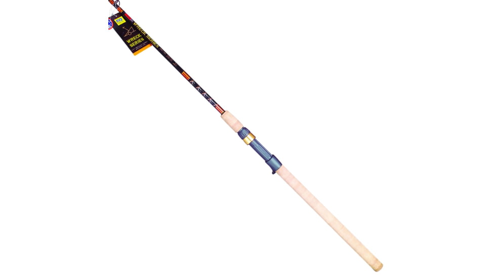 Tica Tica Wreck Rod Casting Carbon Graphite, 1 Piece, Medium-Heavy, 15-30 lb., 1-4oz., 9 Fuji Guides, Cork Handle, 7, CLGA70MH1
