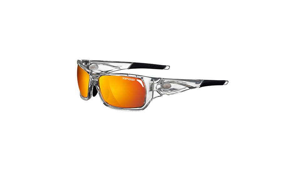 Tifosi Optics Duro w/ EC, GT, Smoke/Red Glare Guard Lenses, Crystal Clear Frame 1030205316