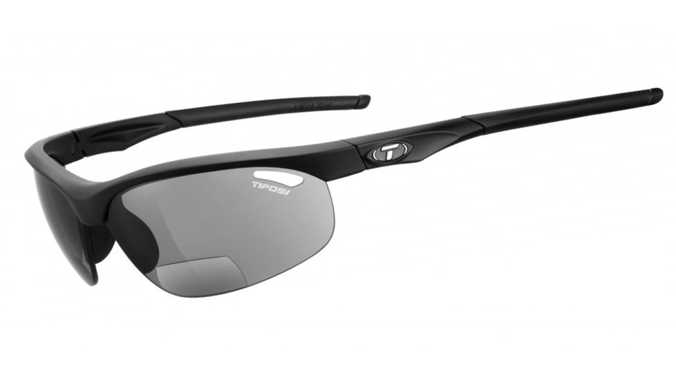 Tifosi Optics Veloce Reading Sunglasses, Smoke Reader +2.5 Lenses, Matte Black Frame 1040800167