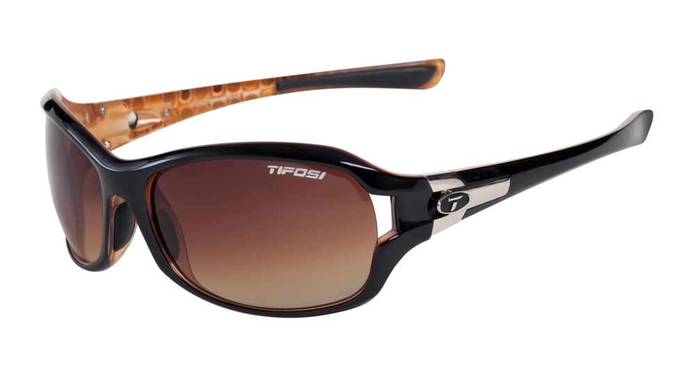 Tifosi Dea Sunglasses - Sundown Frame, Brown Gradient/AC Red/Clear Lenses 0090103307