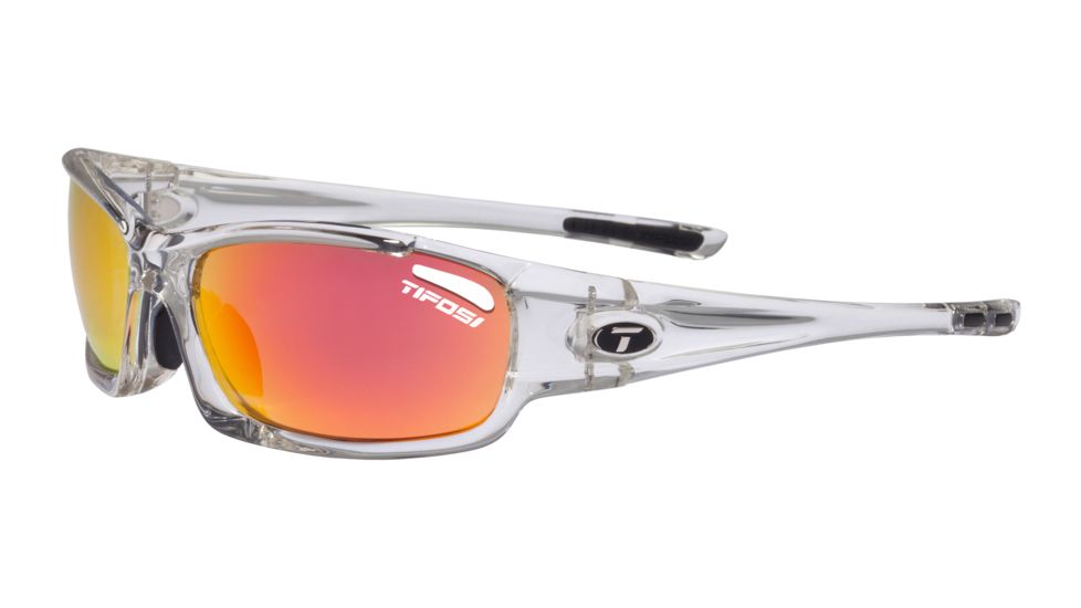 Tifosi Torrent Sunglasses - Crystal Clear Frame, Smoke Red Lenses 0110405378