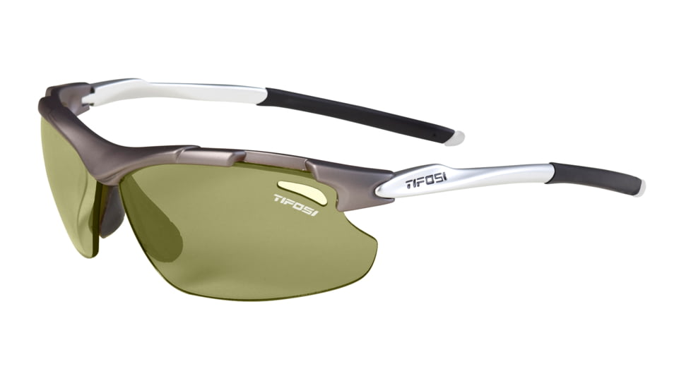 Tifosi Tyrant Sunglasses - Iron Frame, All Terrain Green Fototec Lenses 0070300432