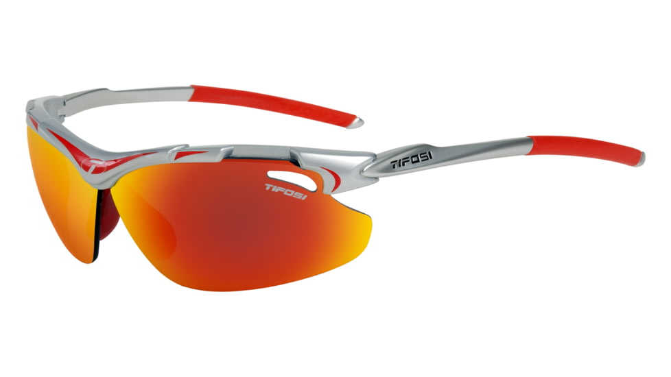 Tifosi Tyrant Sunglasses - Race Red Frame, Smoke Red/AC Red/Clear Lenses 0070101803