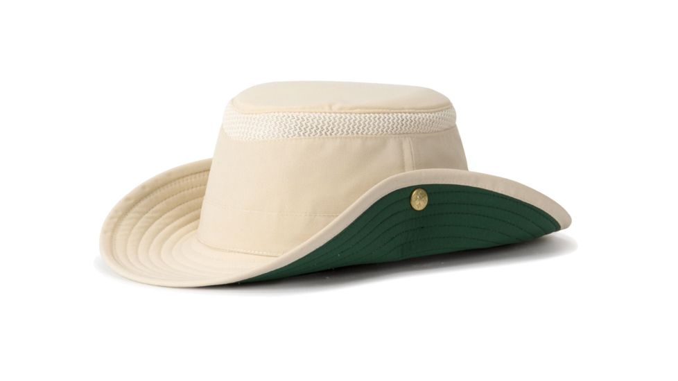 Tilley Airflo Snap-Up Brim Hat - Unisex, Natural/Green, 7, LTM3-NTGR-7