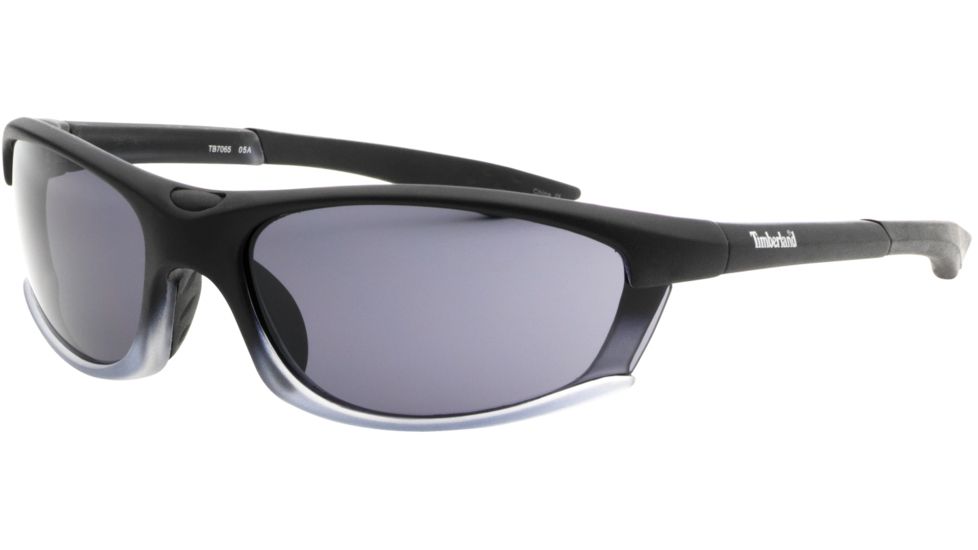 Timberland TB7065 Sunglasses, Matte Black Frame &amp; Solid Smoke Lens TB70650005A