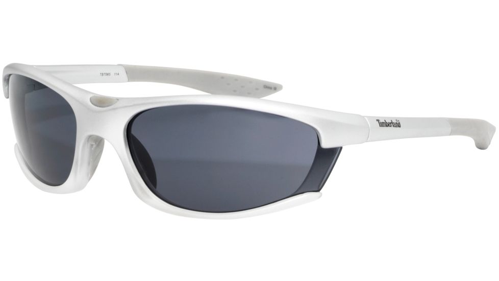 Timberland TB7065 Sunglass, Matte Silver Frame &amp; Solid Smoke Lens  TB70650011A