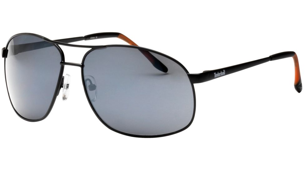 Timberland TB7073 Sunglasses, Satin Black Frame &amp; Solid Smoke Lens TB70730002C
