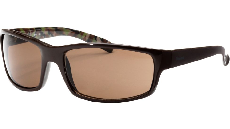 Timberland TB7078 Sunglasses, Dark Brown Camouflage Frame &amp; Solid Smoke Lens TB70780050E