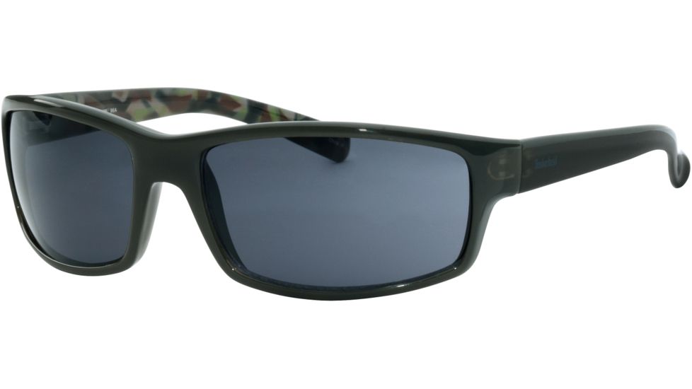 Timberland TB7078 Eye Wear, Olive Camouflage Frame &amp; Solid Smoke Lens TB70780096A