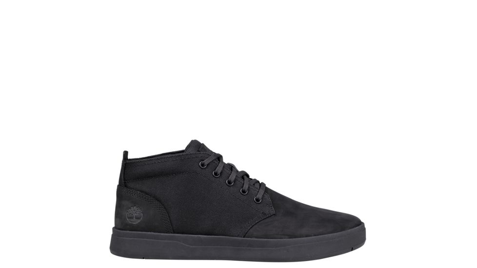 Timberland Davis Square Fabric and Leather Chukka Casual Shoe, Medium - Mens, Blackout Nubuck, 9 US TB0A1T16001-090M