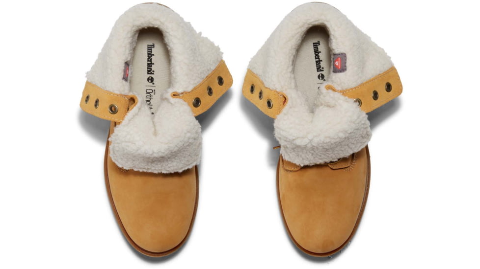 Timberland Fleece Lined Fold Down Boot - Womens, Wheat, 10, Medium, TB1A1KGC23110000M