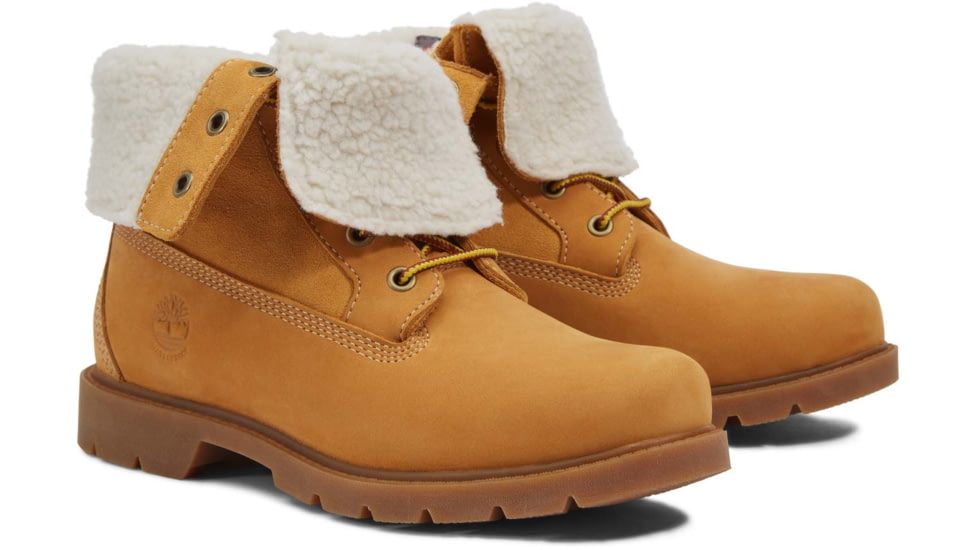 Timberland Fleece Lined Fold Down Boot - Womens, Wheat, 10, Medium, TB1A1KGC23110000M