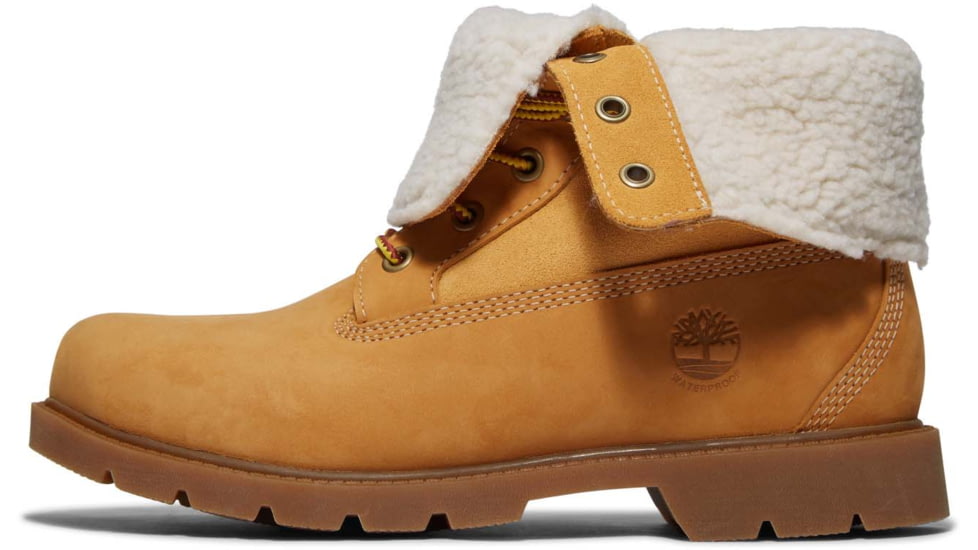Timberland Fleece Lined Fold Down Boot - Womens, Wheat, 10, Medium, TB1A1KGC23110000M