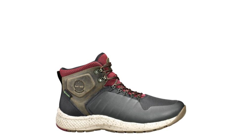 Timberland FlyRoam Trail Fabric Waterproof Hiking Boots - Mens, Black/Burgundy, Medium, 13, TB0A1QJY015-130-Medium